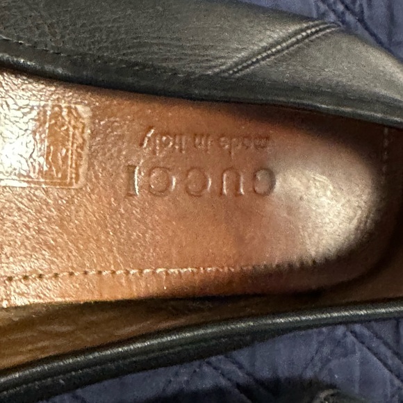 Gucci Men's Black Leather Drivers size 8 - Picture 7 of 8